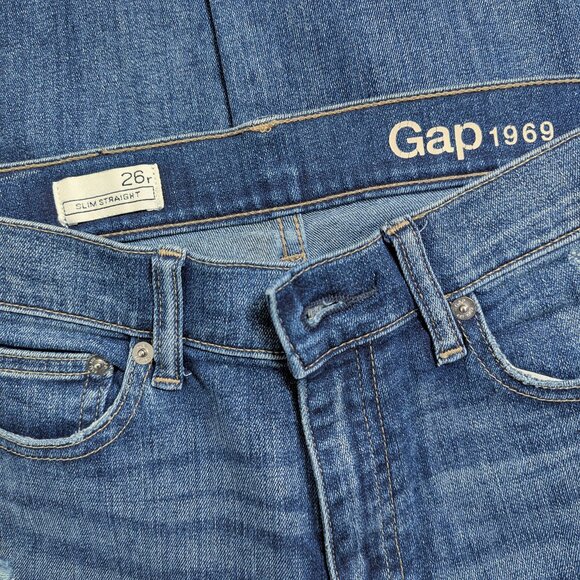 Gap Women's Resolution Slim Straight Jeans Size 26 Regular - Picture 3 of 6